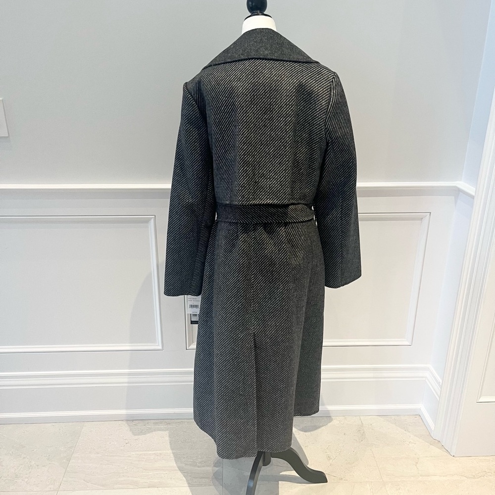 BCBG MAXAZRIA Wool Handmade Belted Trench Coat - Picture 11 of 16